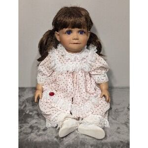 1993 Vintage Virginia Ehrlich Turner Vinyl 25" Doll Brown Hair Purple Eyes Heavy
